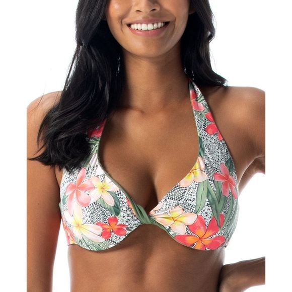 Solace Havana Reversible Halter Style X back Bikini Top main image 0